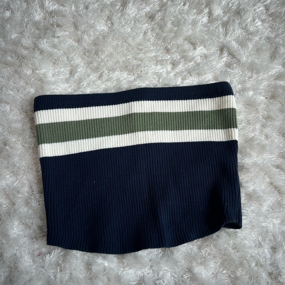 Edikted tube top. Size small. Never worn. Green, blue, and white.